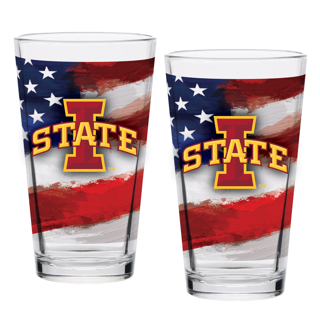 Set of 2 Iowa State Cyclones 16oz Americana Pints