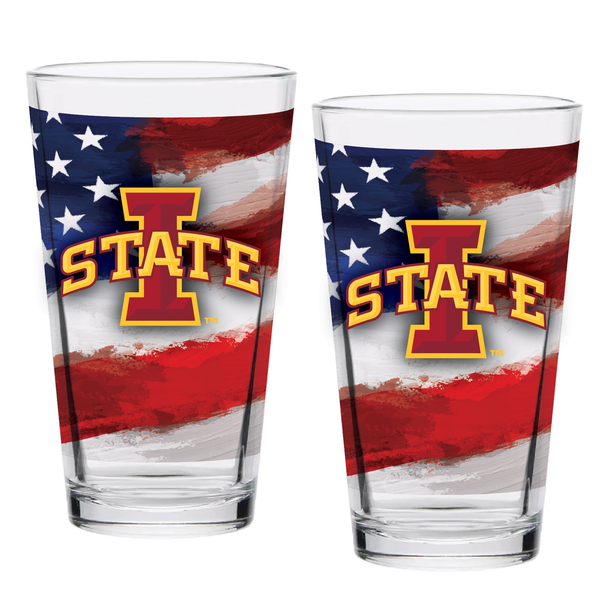 Set of 2 Iowa State Cyclones 16oz Americana Pints