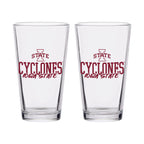 Iowa State Cyclones 16oz Chill Pint Glasses | Set of 2
