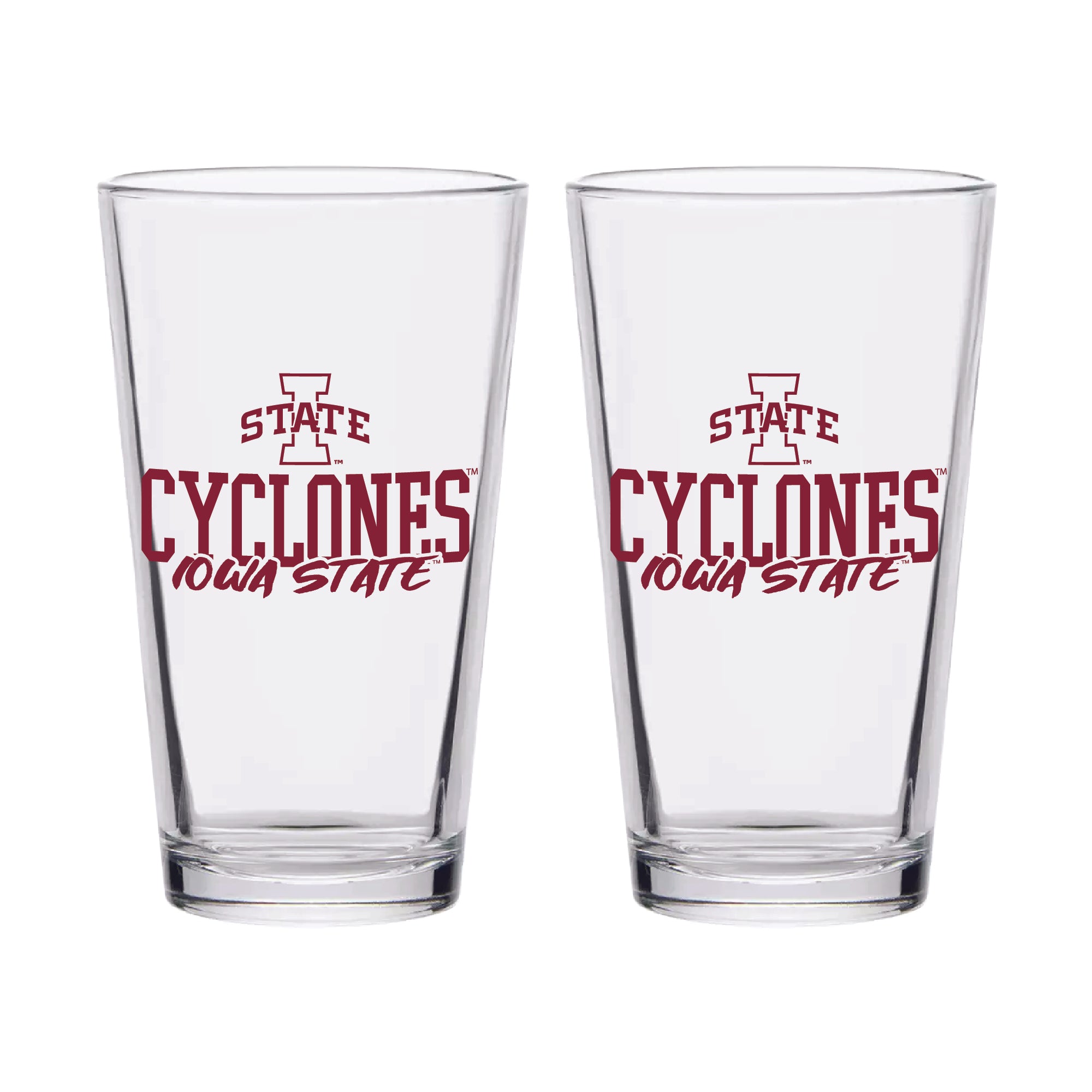 Iowa State Cyclones 16oz Chill Pint Glasses | Set of 2