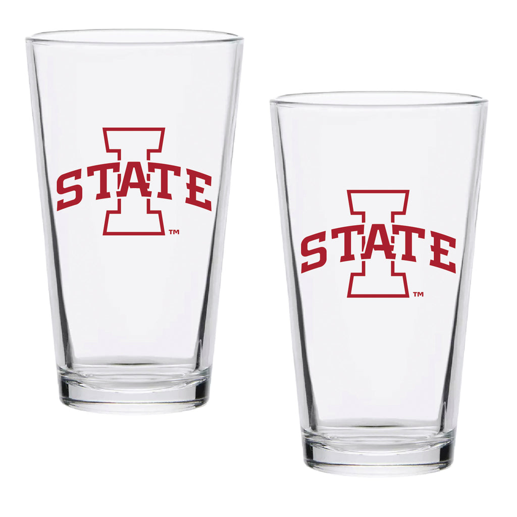 Set of 2 Iowa State Cyclones College Vault Sketch 16oz Pints