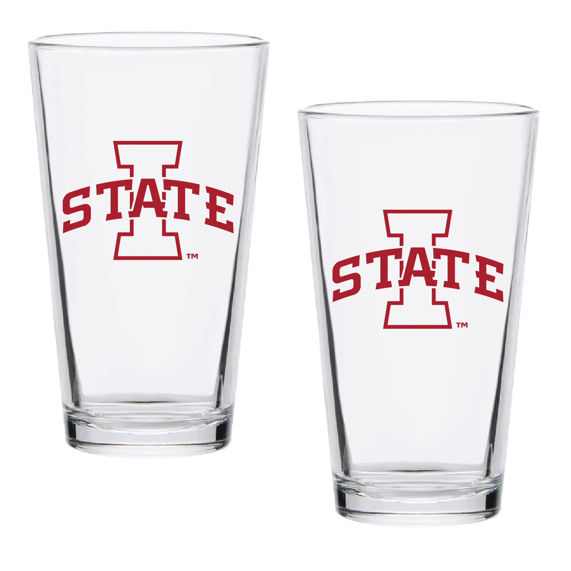 Set of 2 Iowa State Cyclones College Vault Sketch 16oz Pints