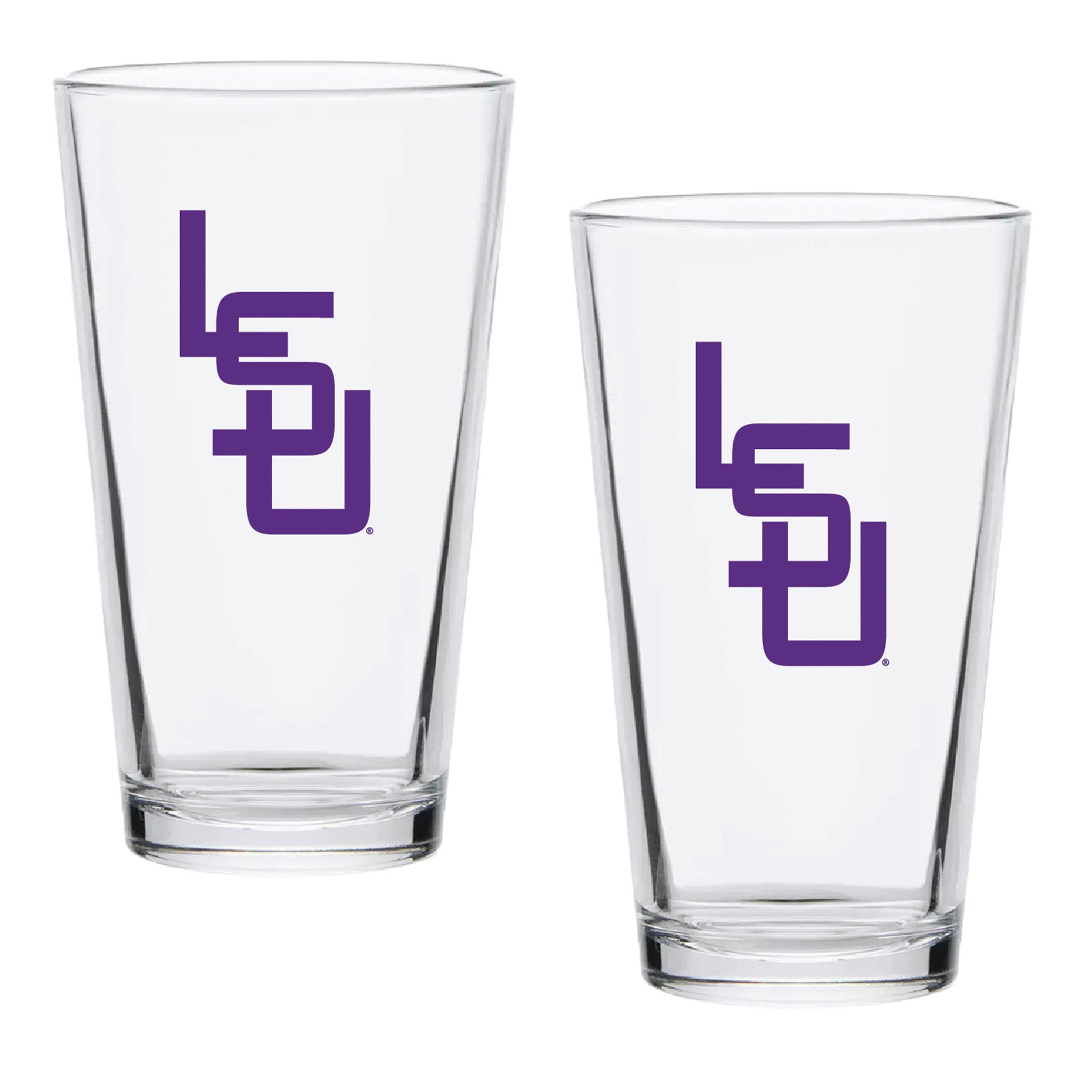 Set of 2 LSU Tigers College Vault Sketch 16oz Pints