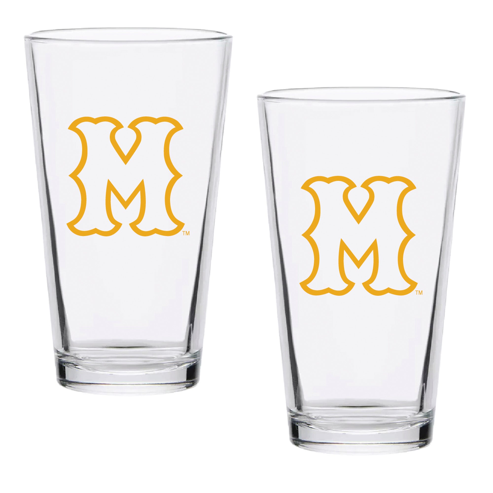 Set of 2 Missouri Tigers College Vault Sketch 16oz Pints