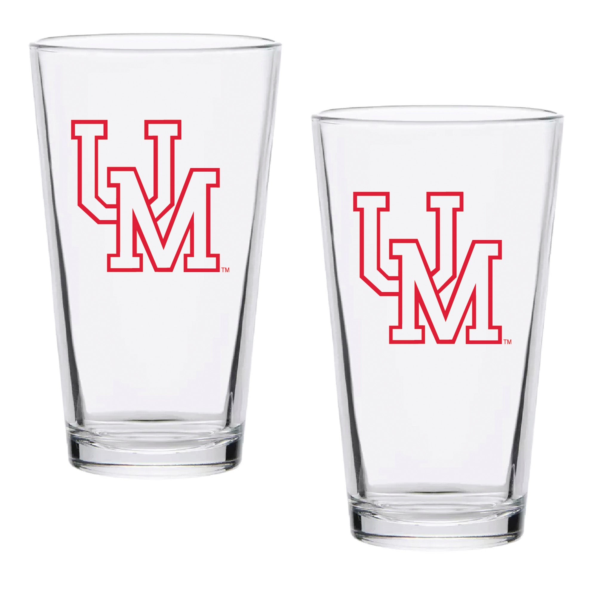 Set of 2 Ole Miss Rebels College Vault Sketch 16oz Pints