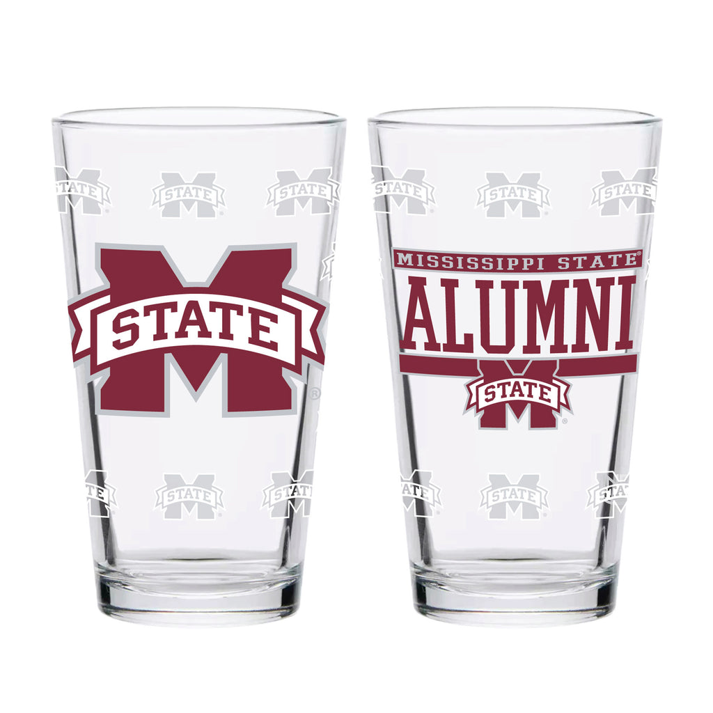 Set of 2 Mississippi State Bulldogs 16oz Alumni Pints