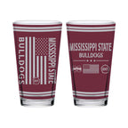 Mississippi State Bulldogs 16oz OHT flag pint glass