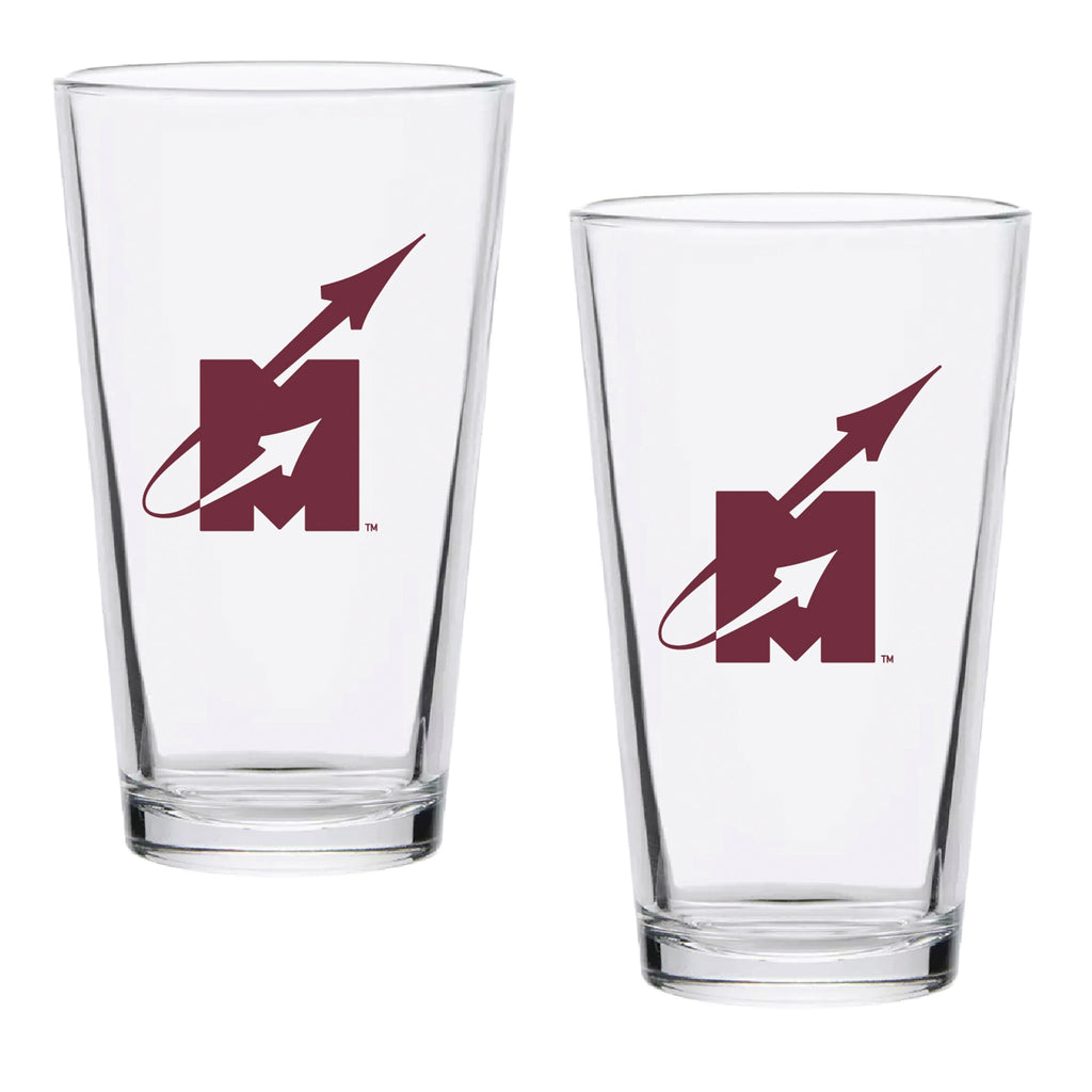 Set of 2 Mississippi State Bulldogs College Vault Sketch 16oz Pints