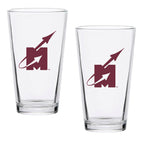 Set of 2 Mississippi State Bulldogs College Vault Sketch 16oz Pints