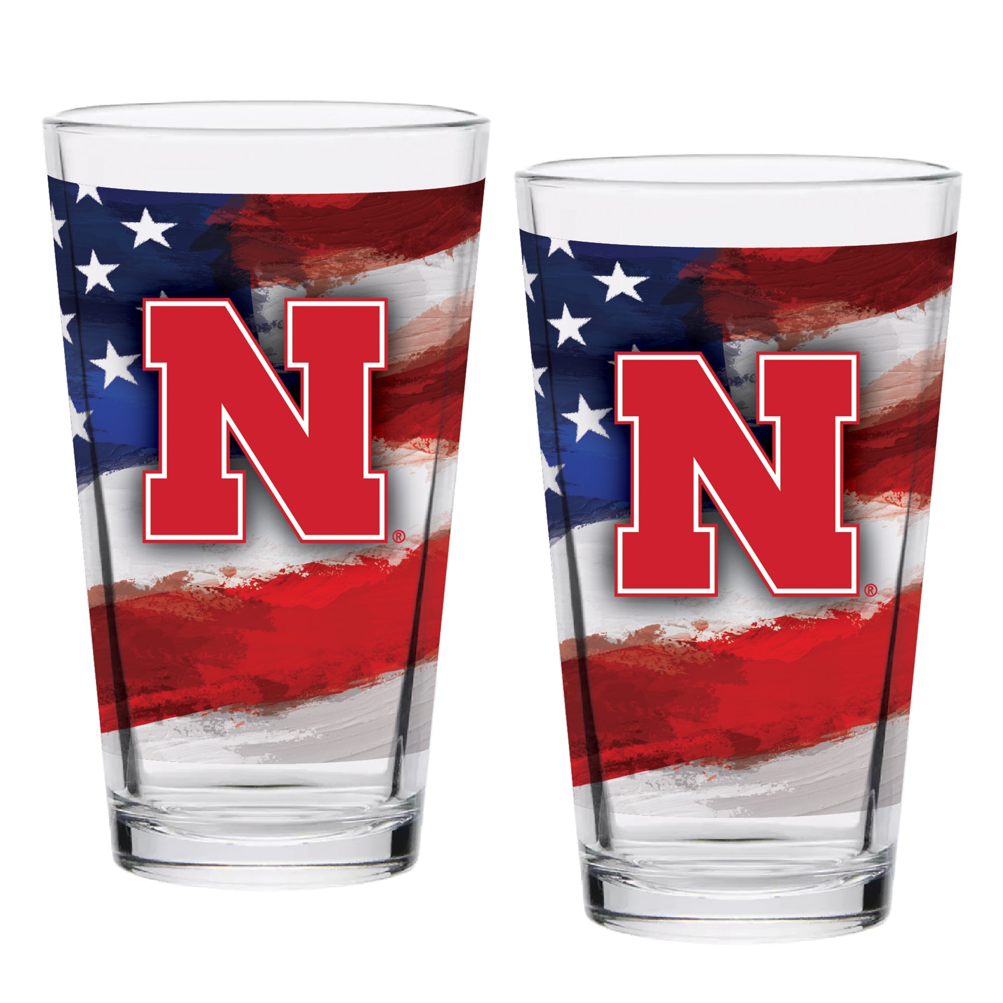 Set of 2 Nebraska Cornhuskers 16oz Americana Pints