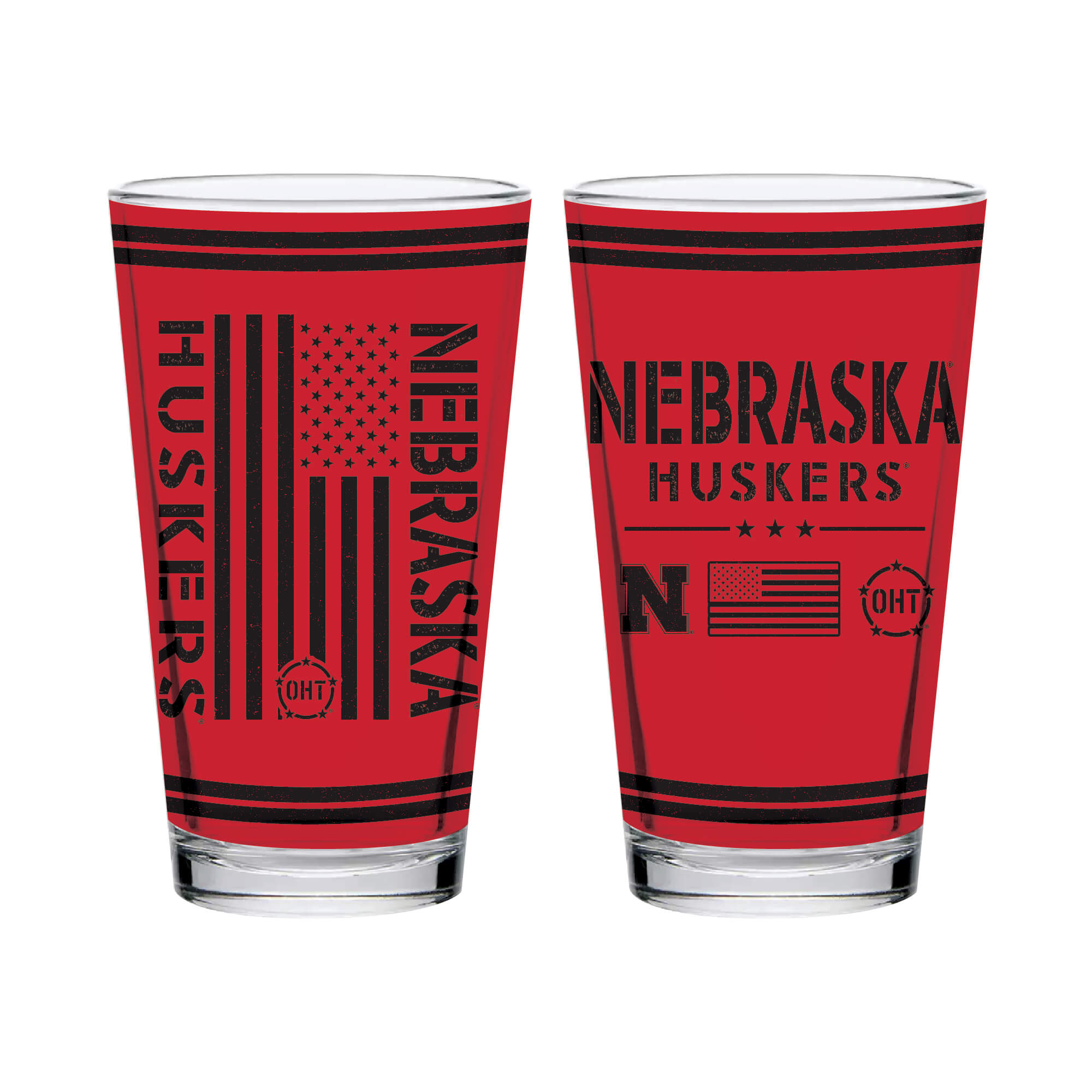 16oz Nebraska Cornhuskers OHT TC FW Flag Pint