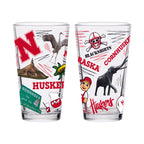 Set of 2 Nebraska Cornhuskers Local 16oz Pints