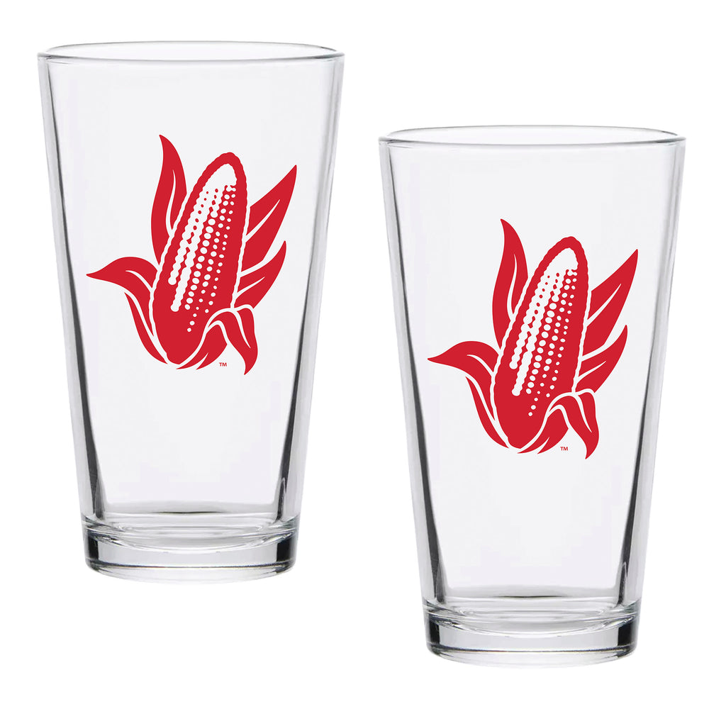 Set of 2 Nebraska Cornhuskers College Vault Sketch 16oz Pints