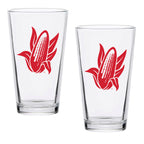 Set of 2 Nebraska Cornhuskers College Vault Sketch 16oz Pints