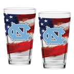 Set of 2 North Carolina Tar Heels 16oz Americana Pints
