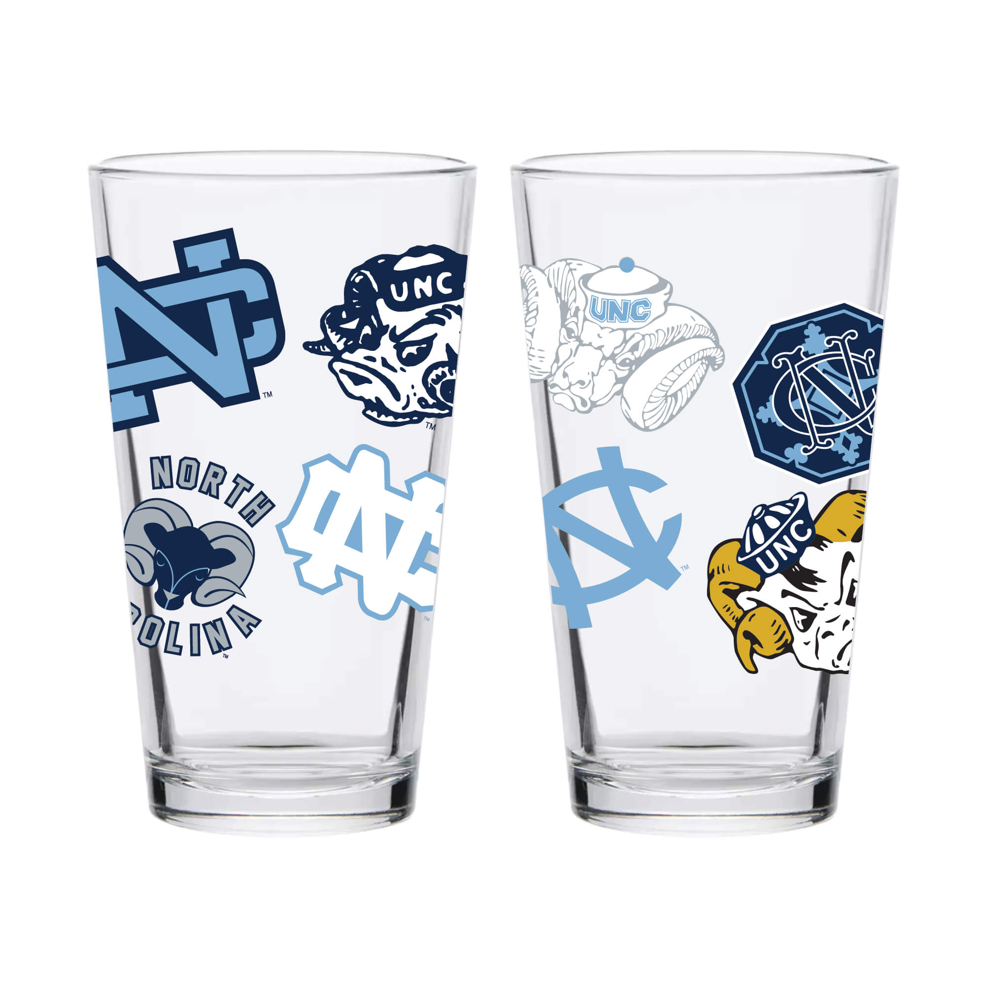 16oz North Carolina Tar Heels College Vault Medley Pint 2 Pack