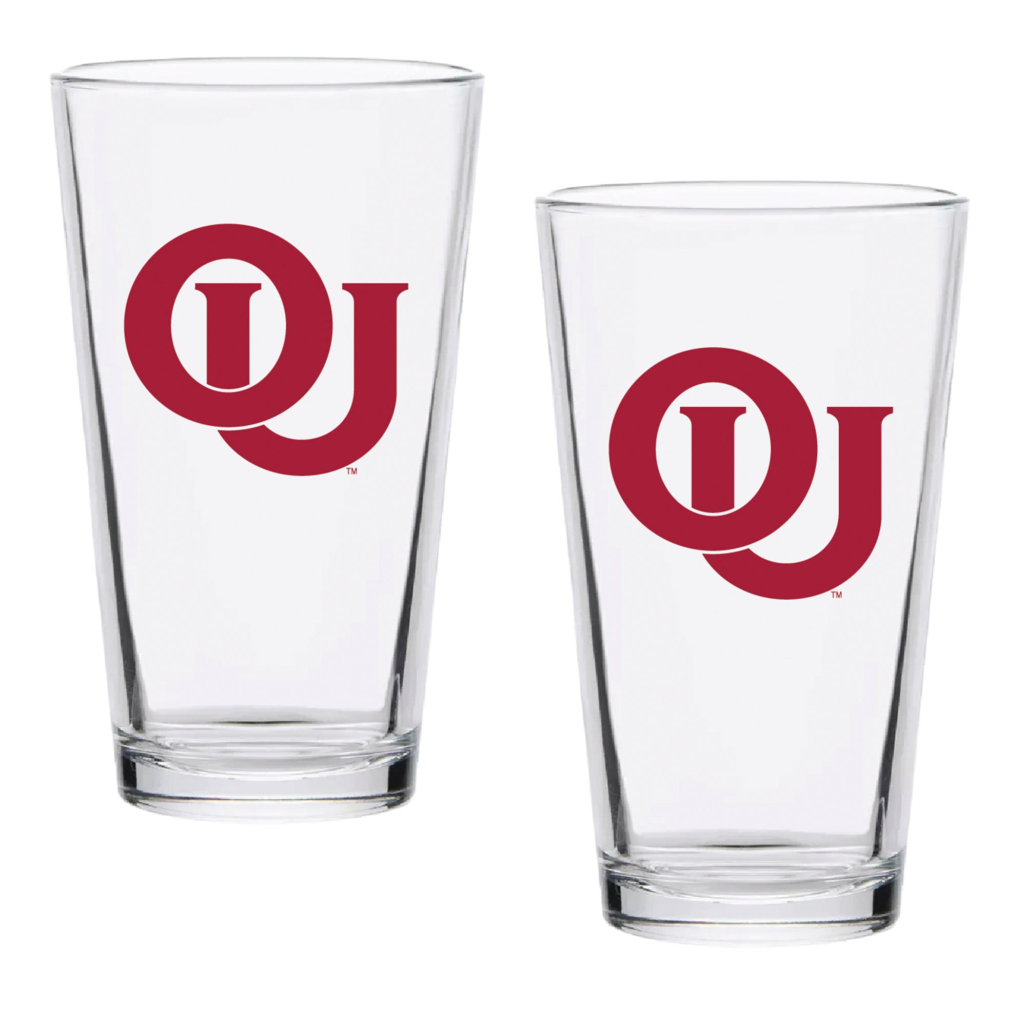 Set of 2 Oklahoma Sooners College Vault Sketch 16oz Pints