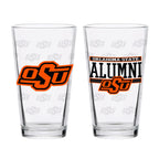 Set of 2 Oklahoma State Cowboys 16oz Alumni Pints
