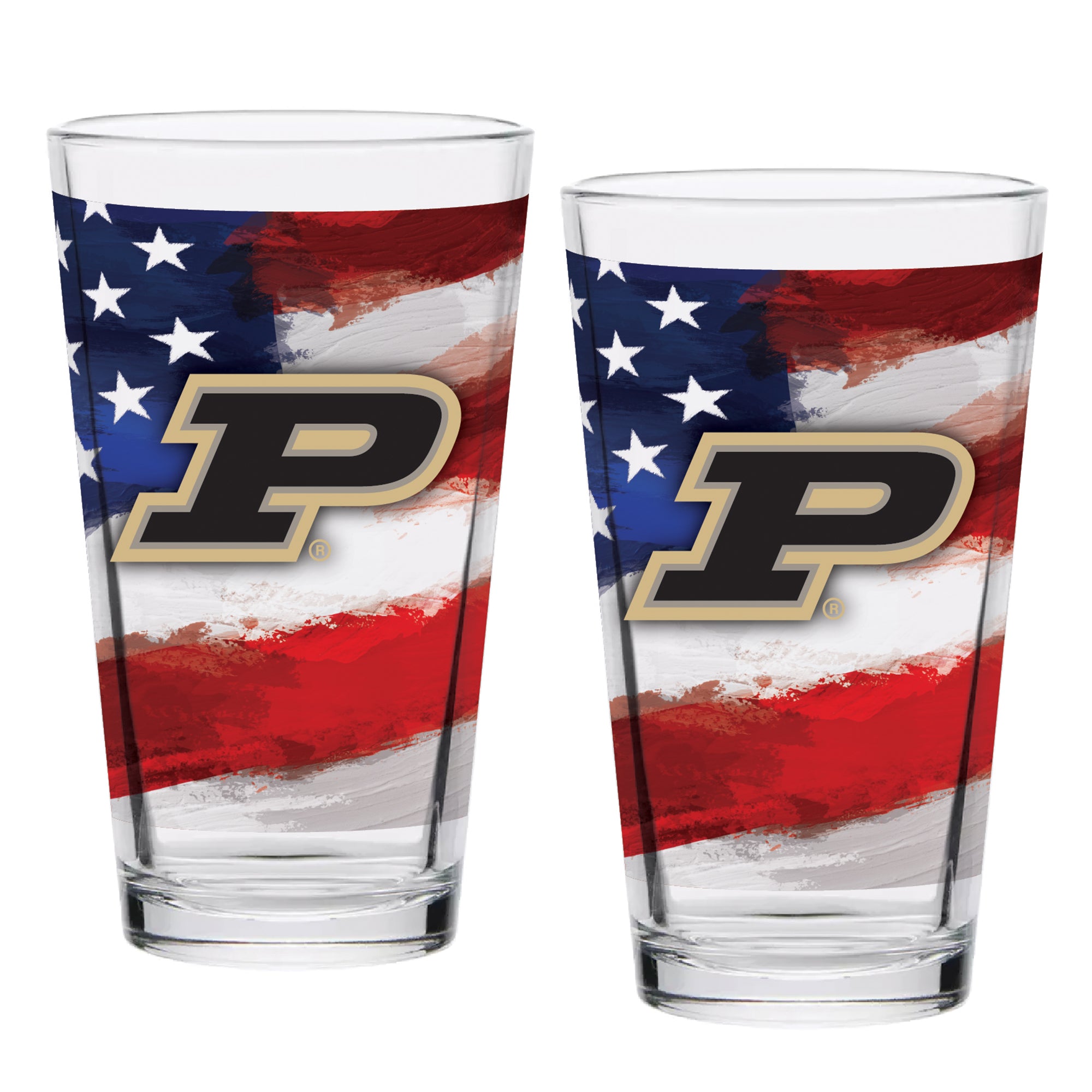 Set of 2 Purdue Boilermakers 16oz Americana Pints