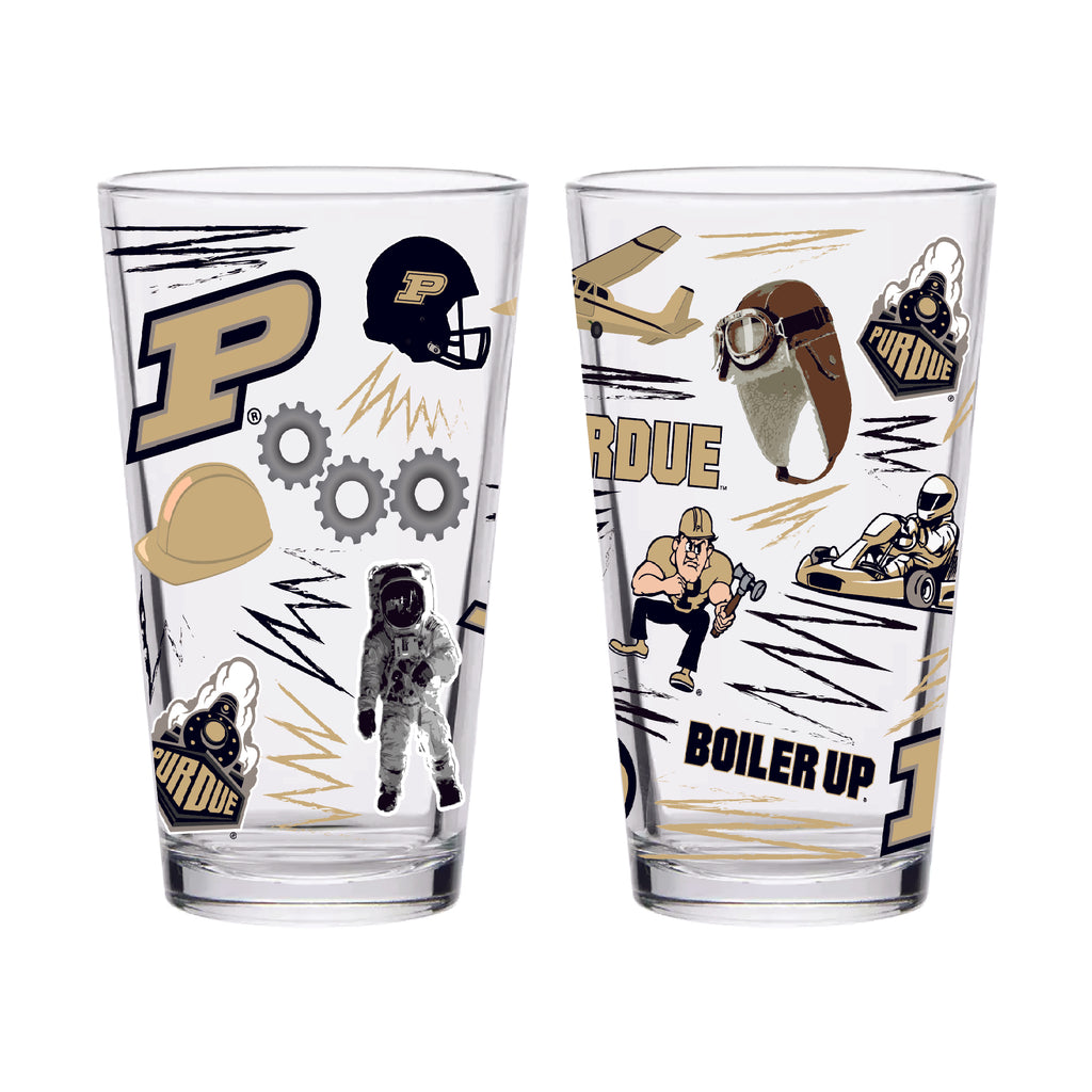 Set of 2 Purdue Boilermakers Local 16oz Pints