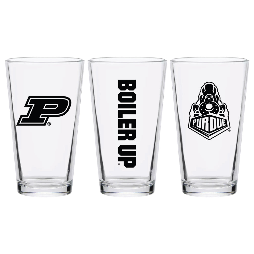Set of 2 Purdue Boilermakers College Vault Sketch 16oz Pints