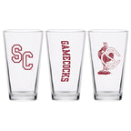 Set of 2 South Carolina Gamecocks College Vault Sketch 16oz Pints