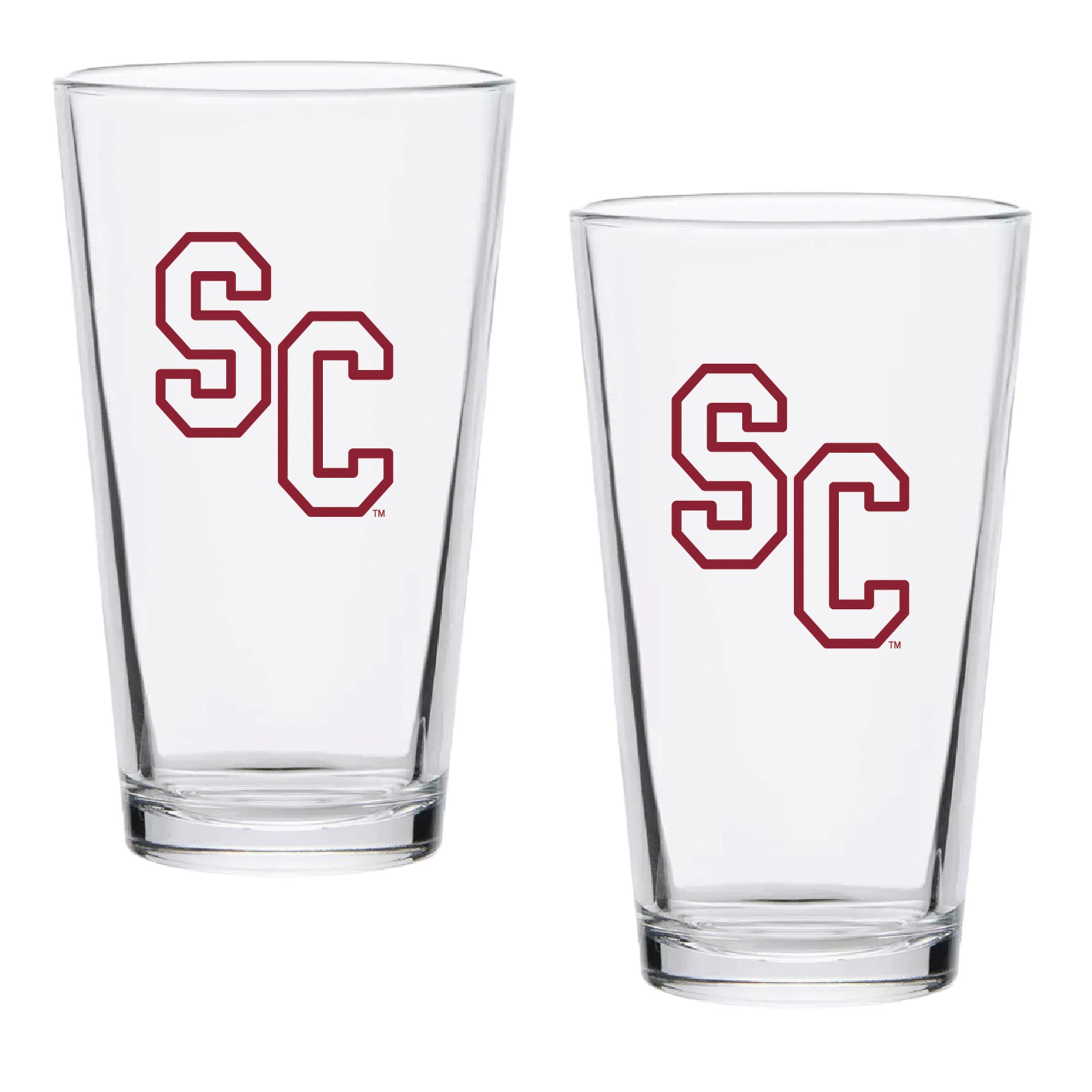 Set of 2 South Carolina Gamecocks College Vault Sketch 16oz Pints