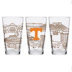 Set of 2 Tennessee Volunteers Campus Line Art 16oz Pints