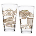Set of 2 Tennessee Volunteers Campus Line Art 16oz Pints