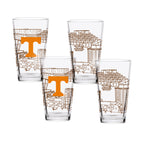 Set of 4 Tennessee Volunteers Campus Line Art 16oz Pints