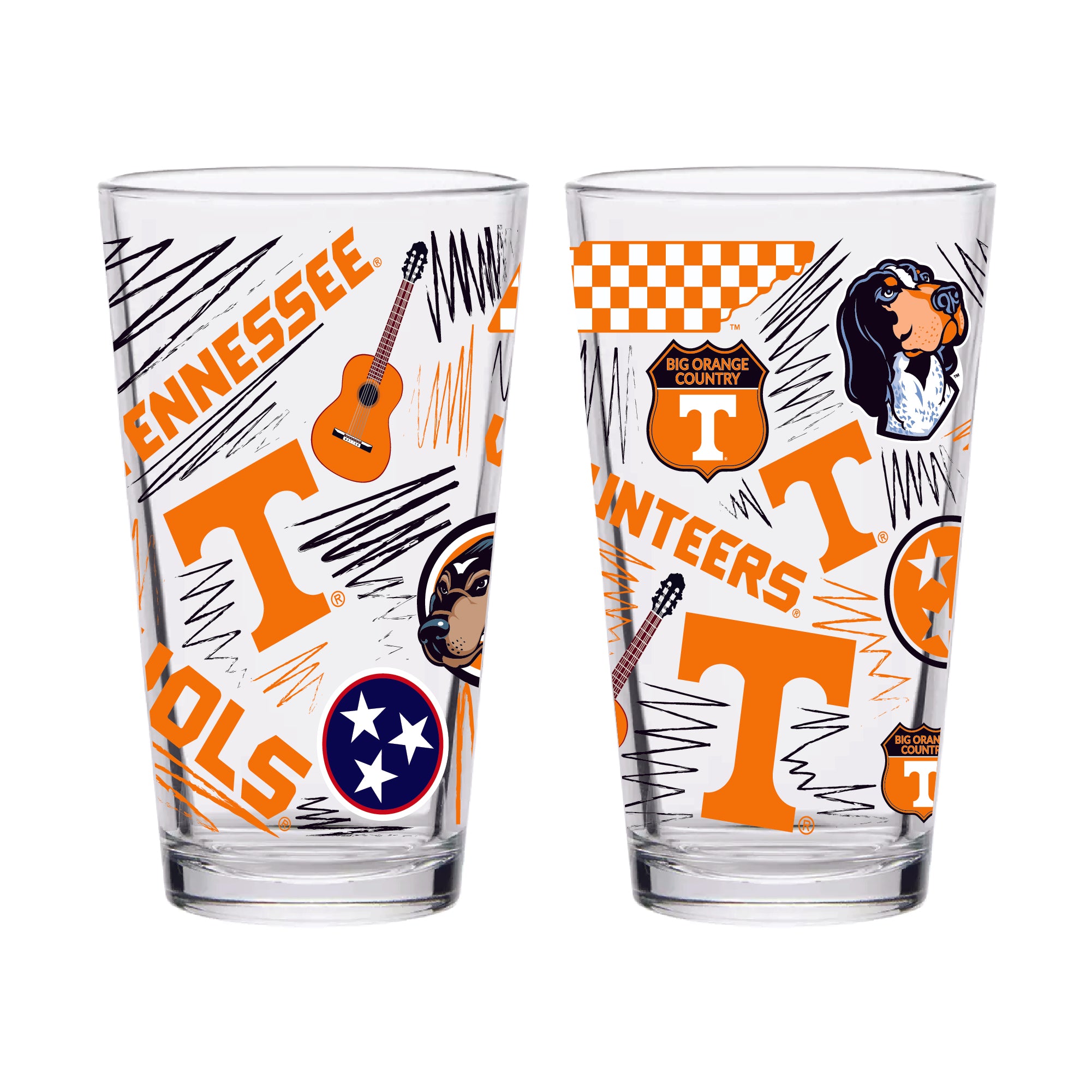 Set of 2 Tennessee Volunteers Local 16oz Pints