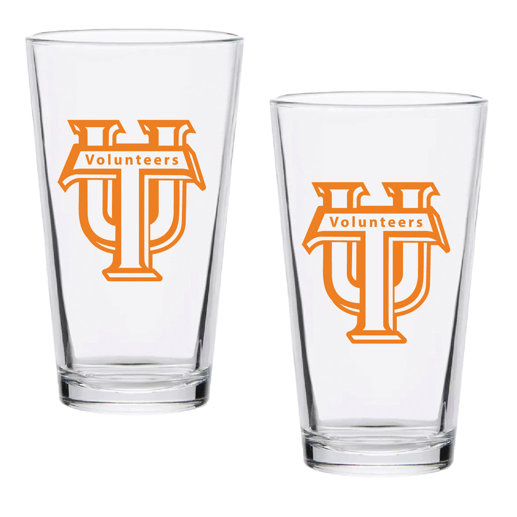 Set of 2 Tennessee Volunteers College Vault Sketch 16oz Pints