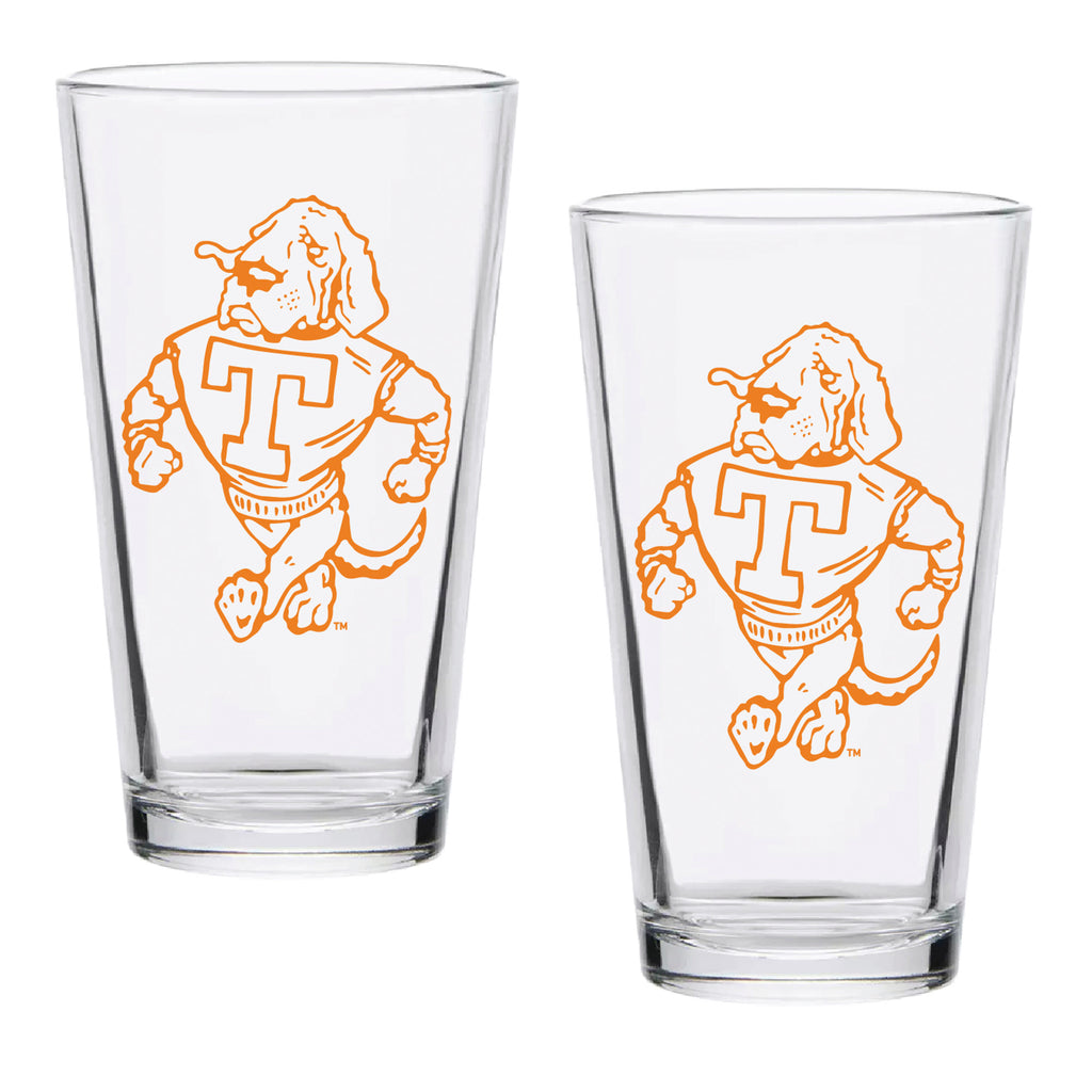 Set of 2 Tennessee Volunteers College Vault Sketch 16oz Pints