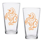 Set of 2 Tennessee Volunteers College Vault Sketch 16oz Pints