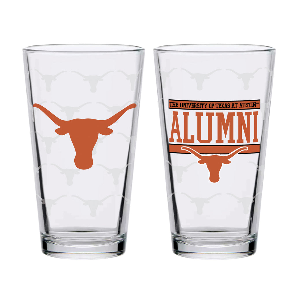 Set of 2 Texas Longhorns 16oz Alumni Pints