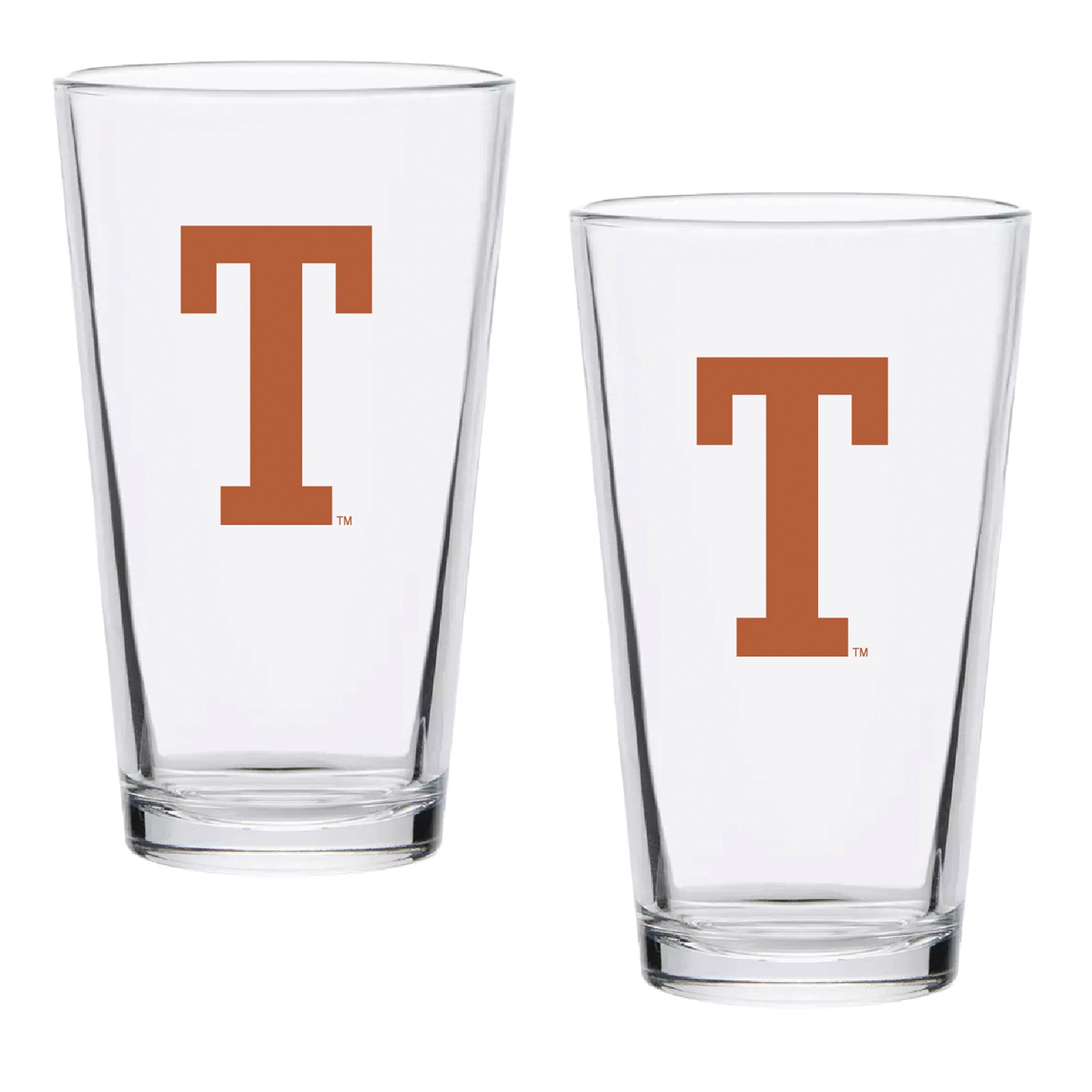 Set of 2 Texas Longhorns College Vault Sketch 16oz Pints