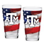 Set of 2 Texas A&M Aggies 16oz Americana Pints