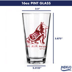Set of 4 Texas A&M Aggies Mascot by Laura Wilcox 16oz Pint Glasses