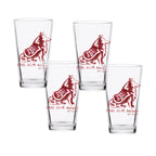 Set of 4 Texas A&M Aggies Mascot by Laura Wilcox 16oz Pint Glasses