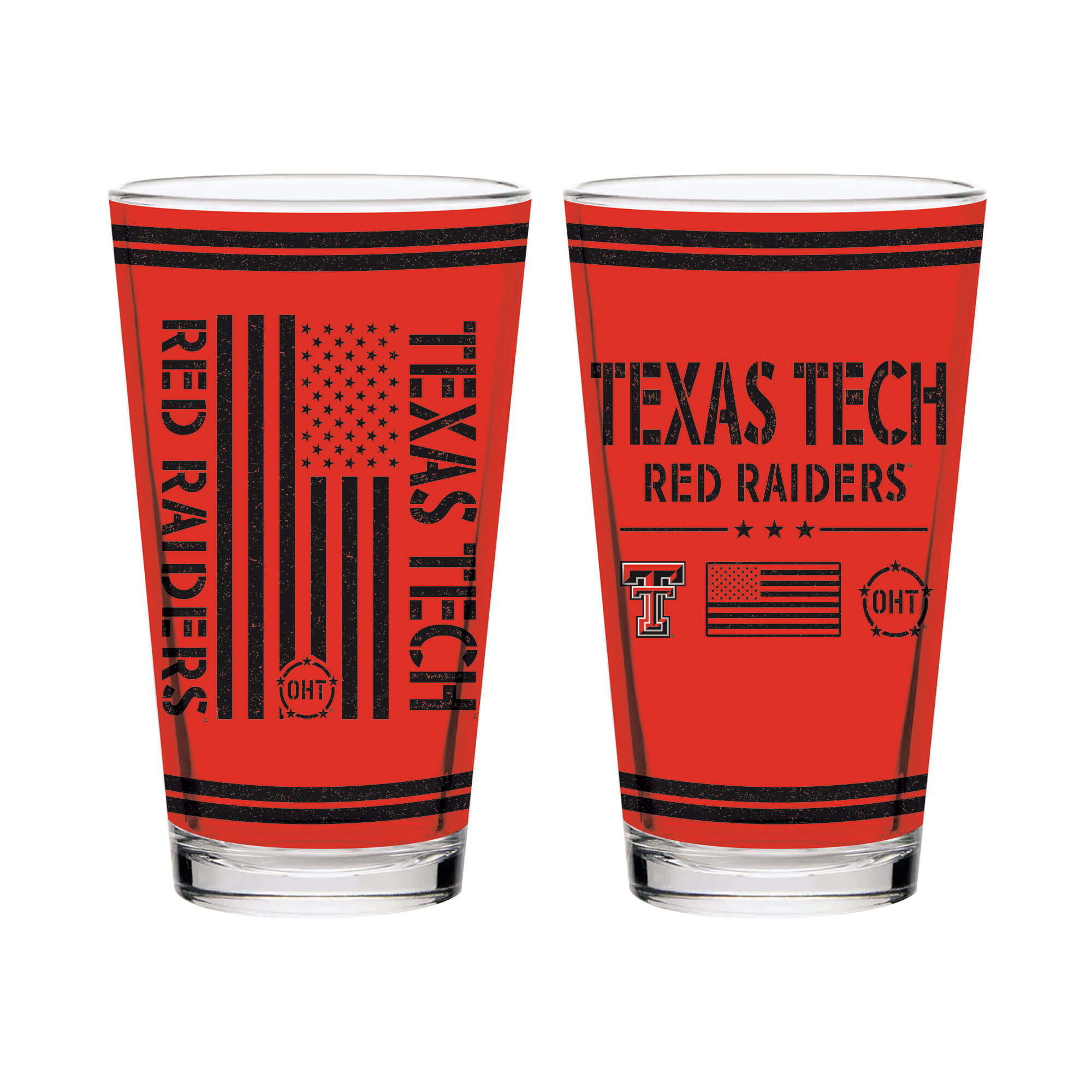 16oz Texas Tech RedRaiders OHT TC FW Flag Pint