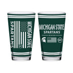 Michigan State Spartans 16oz OHT flag pint glass