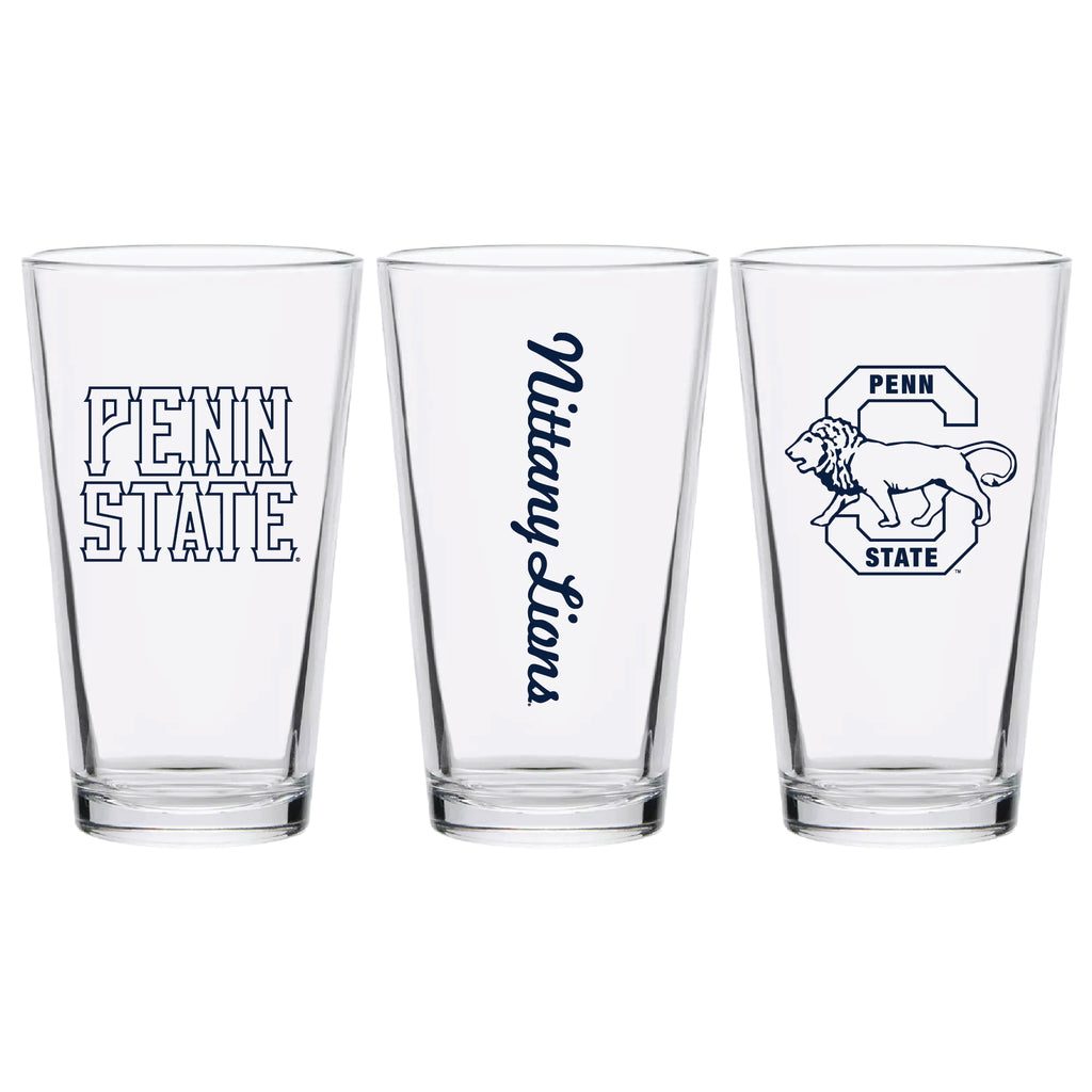 Set of 2 Penn State Nittany Lions College Vault Sketch 16oz Pints