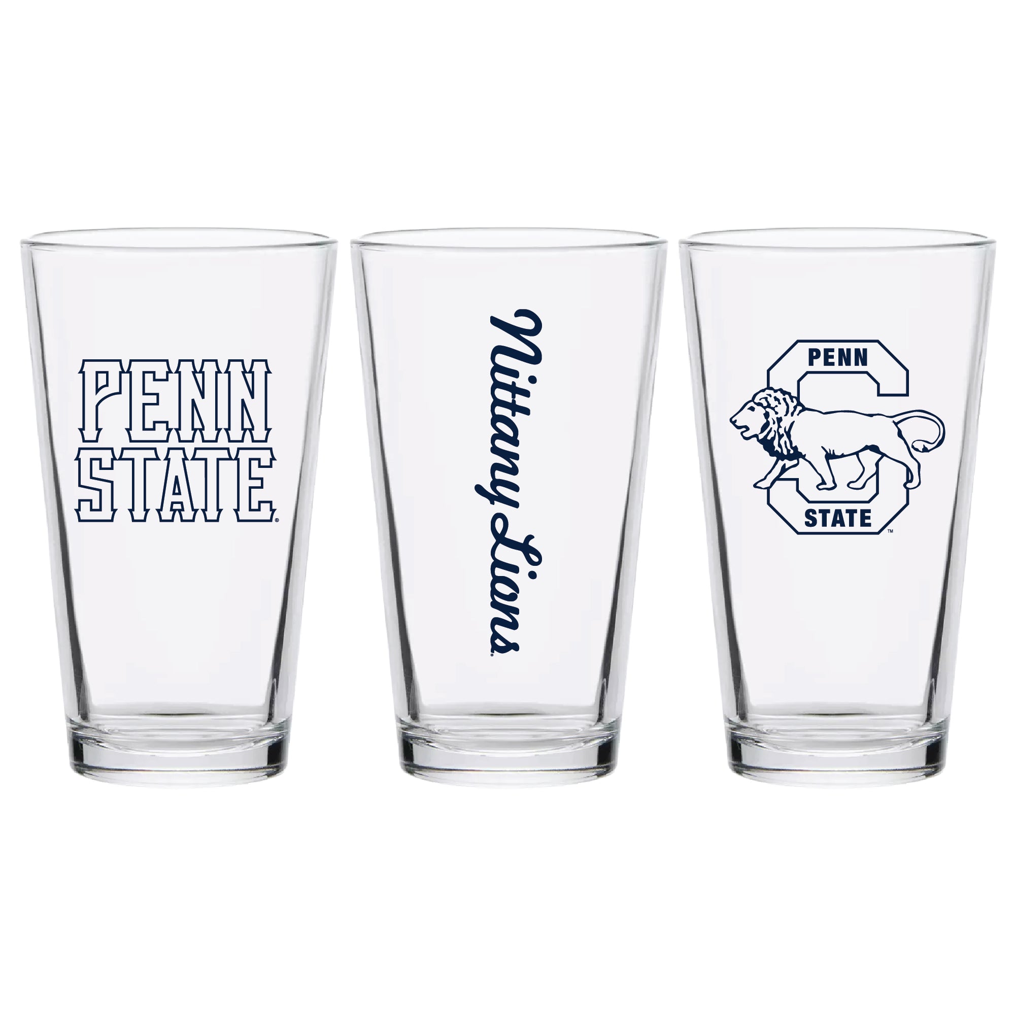 Set of 2 Penn State Nittany Lions College Vault Sketch 16oz Pints