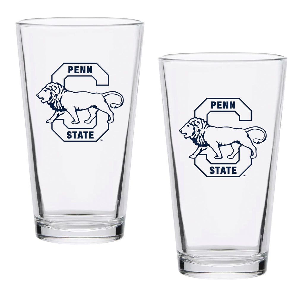 Set of 2 Penn State Nittany Lions College Vault Sketch 16oz Pints