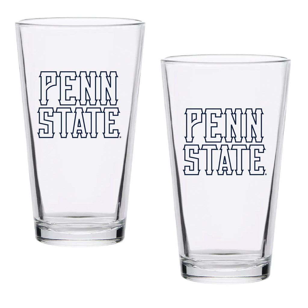 Set of 2 Penn State Nittany Lions College Vault Sketch 16oz Pints
