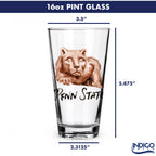 Set of 4 Penn State Nittany Lions Mascot by Laura Wilcox 16oz Pint Glasses