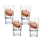Set of 4 Penn State Nittany Lions Mascot by Laura Wilcox 16oz Pint Glasses