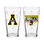 Set of 2 App State Mountaineers 16oz Alumni Pints