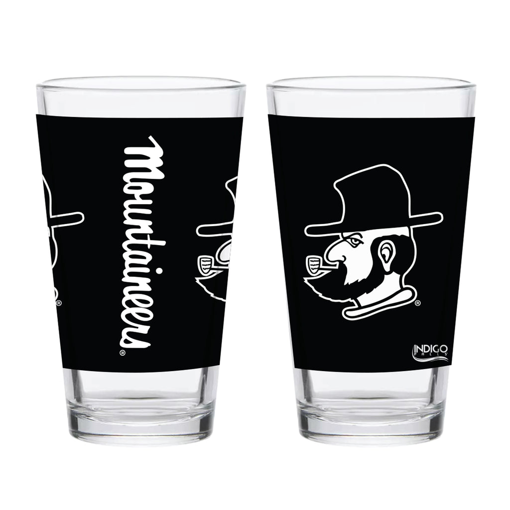 Set of 2 App State Mountaineers 16oz Mascot Pints