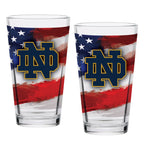 Set of 2 Notre Dame Fighting Irish 16oz Americana Pints